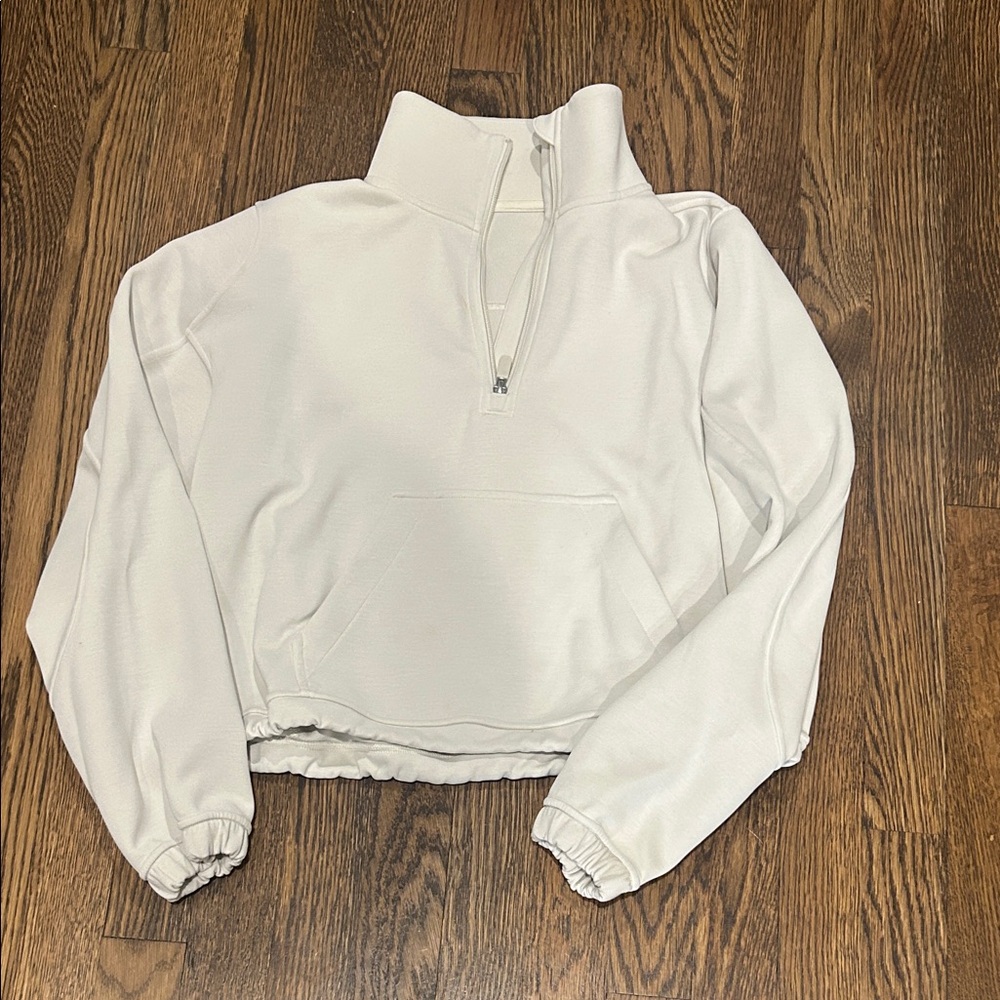 Lululemon Athletica White Half-Zip Sweatshirt